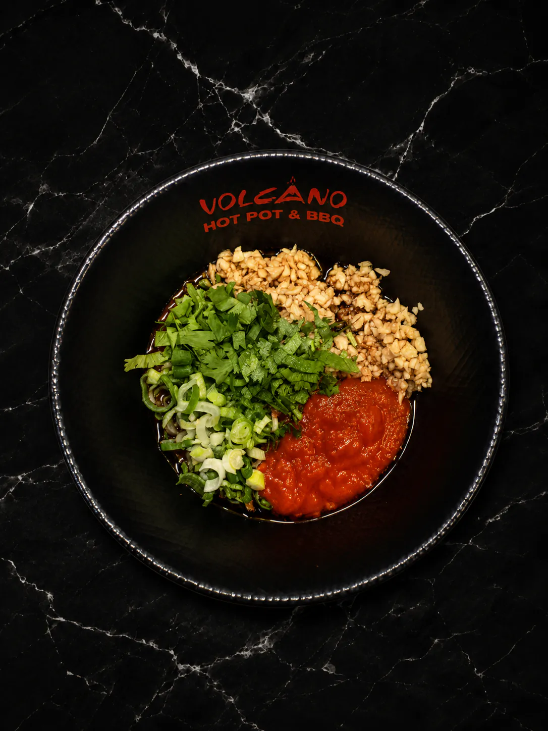 Garlic Cilantro Chili Sauce at Volcano Hot Pot and BBQ, Asian Fusion Restaurant in Nottingham
