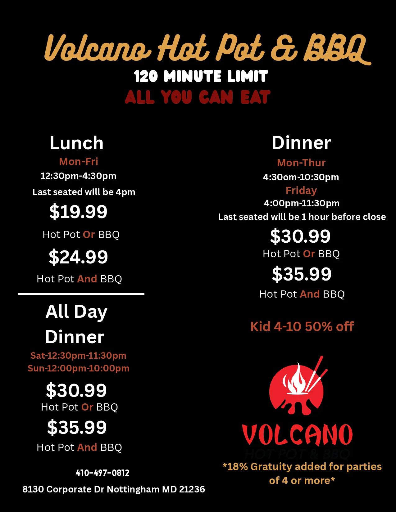Restaurant menu 1, detailed description provided below
