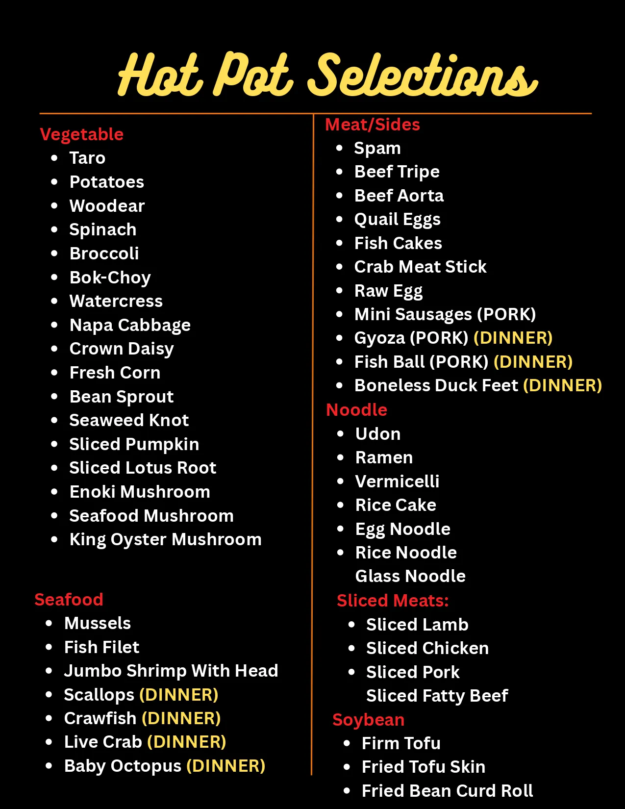 Restaurant menu 3, detailed description provided below